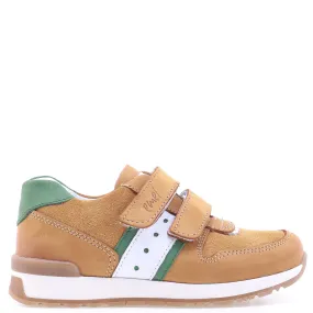 (2683-14) Low Velcro sneakers cognac