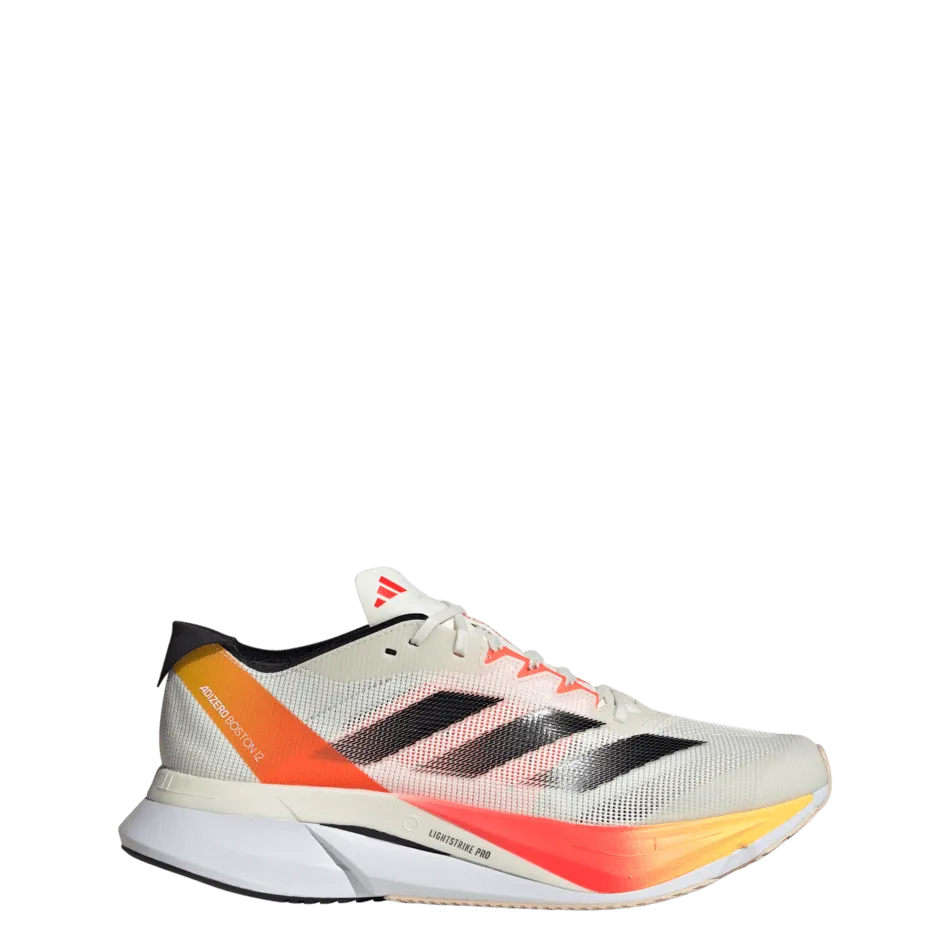 Adidas Adizero Boston 12 Men's Running Shoes SS24 Ivory