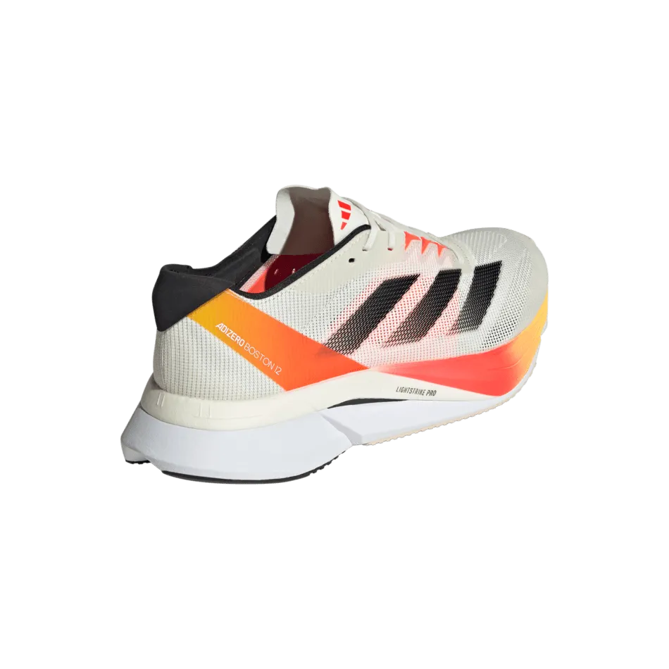 Adidas Adizero Boston 12 Men's Running Shoes SS24 Ivory