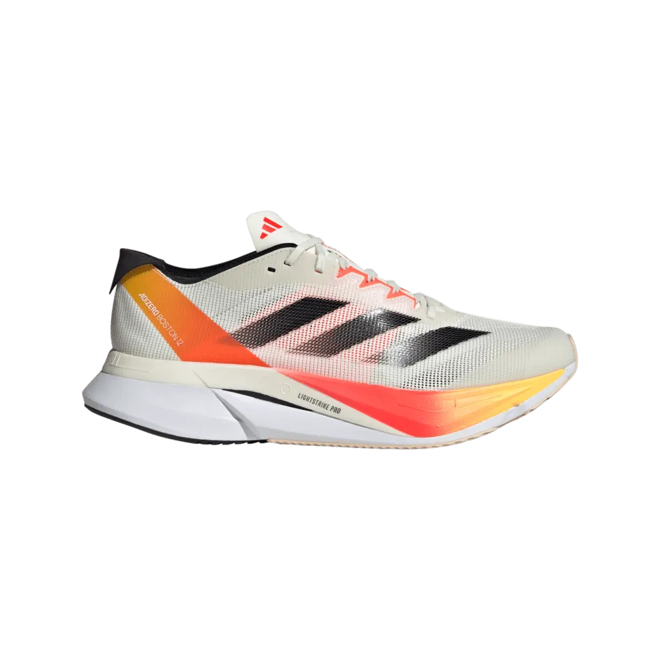 Adidas Adizero Boston 12 Men's Running Shoes SS24 Ivory