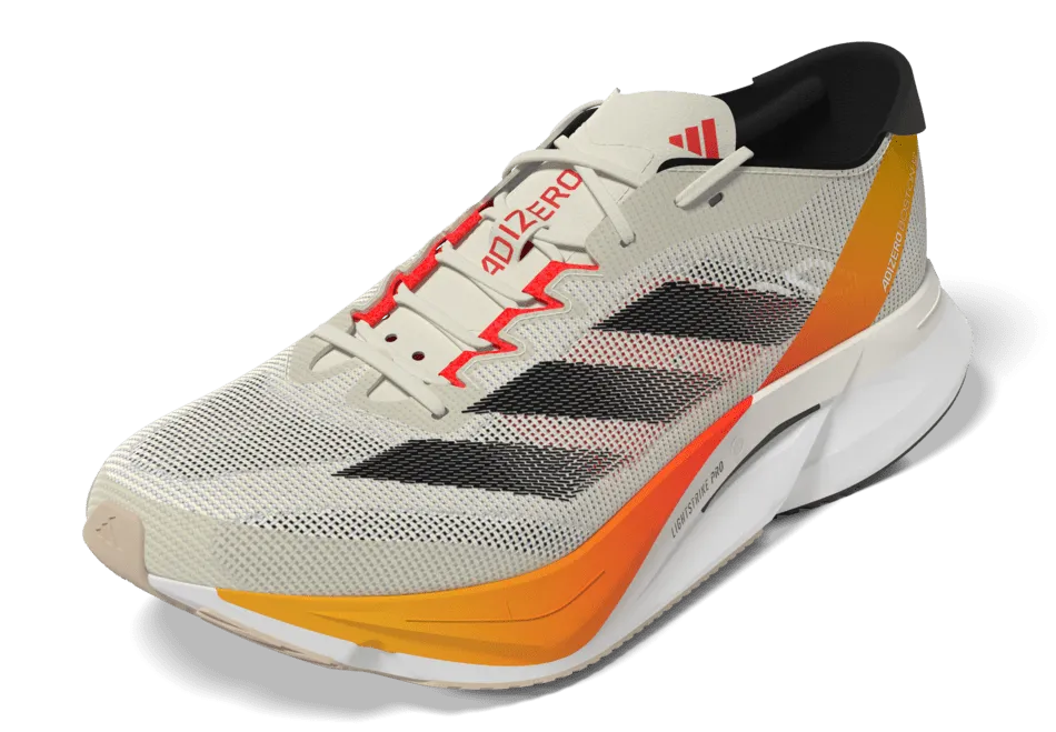 Adidas Adizero Boston 12 Men's Running Shoes SS24 Ivory