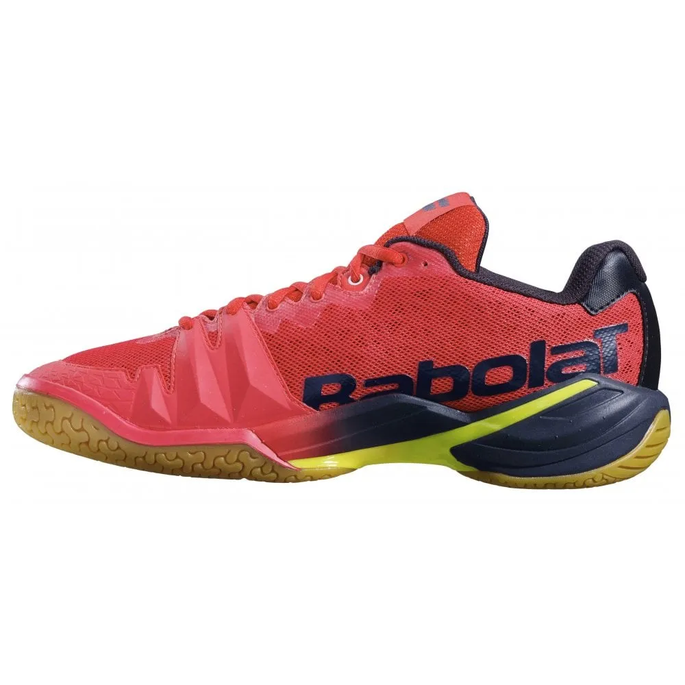 Babolat Men's Shadow Tour Badminton Shoes- Red/Yellow