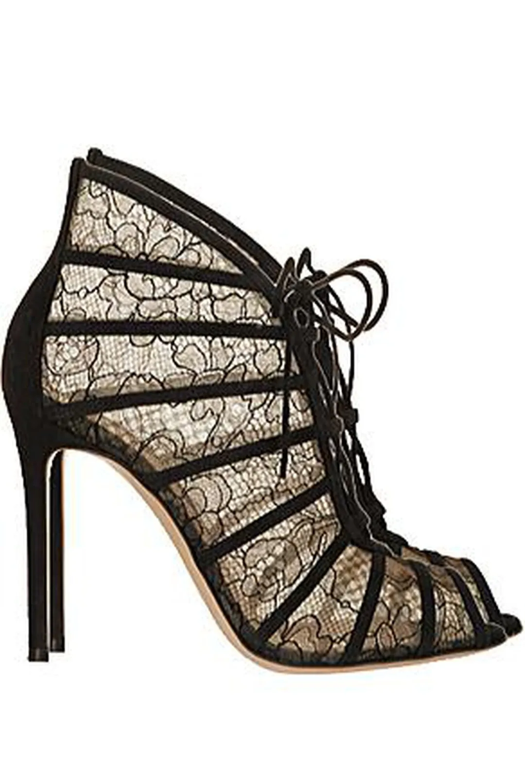 BASILIA - FLORAL MESH HEELS