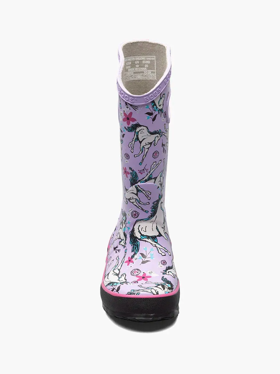 Bogs- Kid's Unicorn  Awesome Lavender Multi Rain boot 73000-541