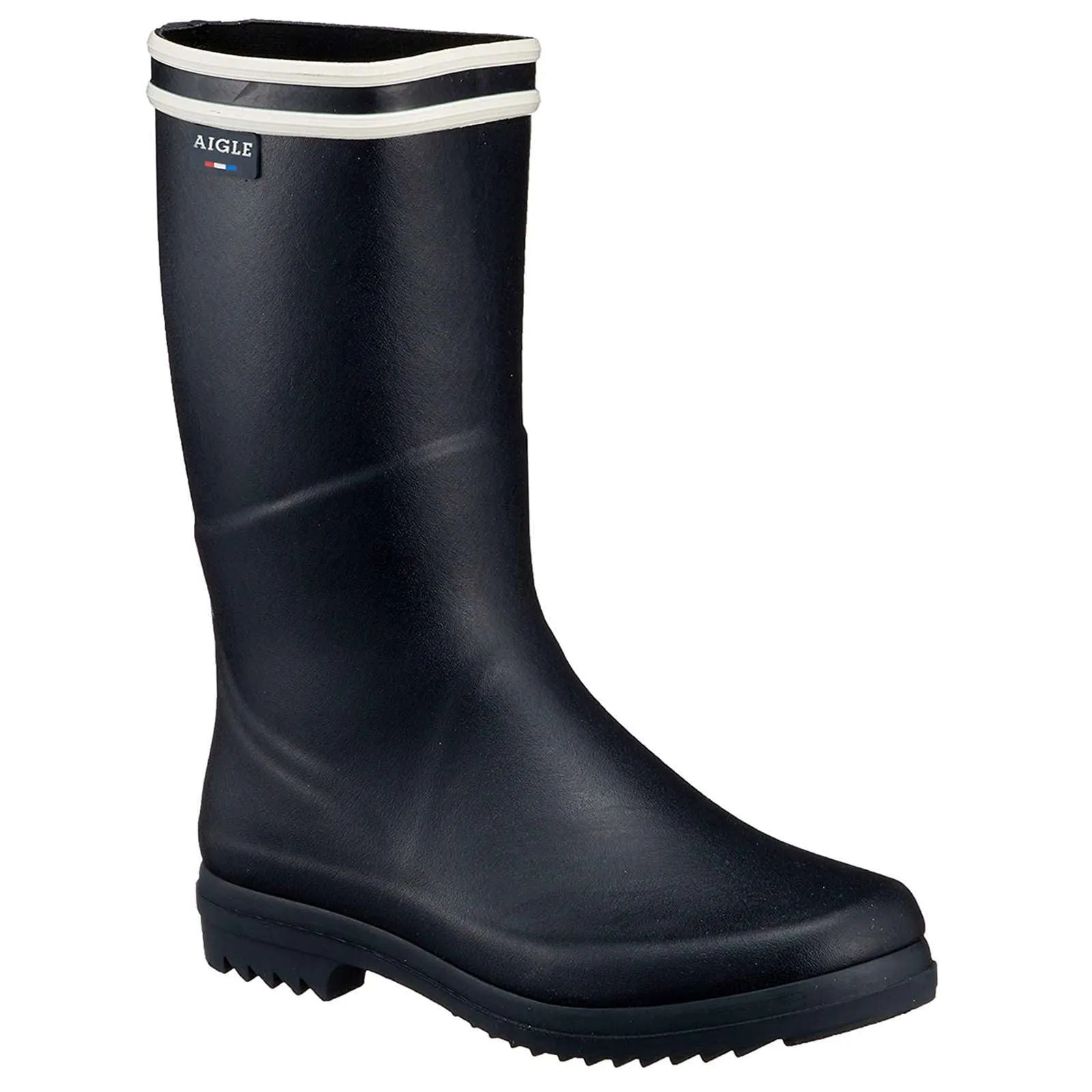 Chanteboot Stripes Rubber Women's Mid-High Wellington Boots