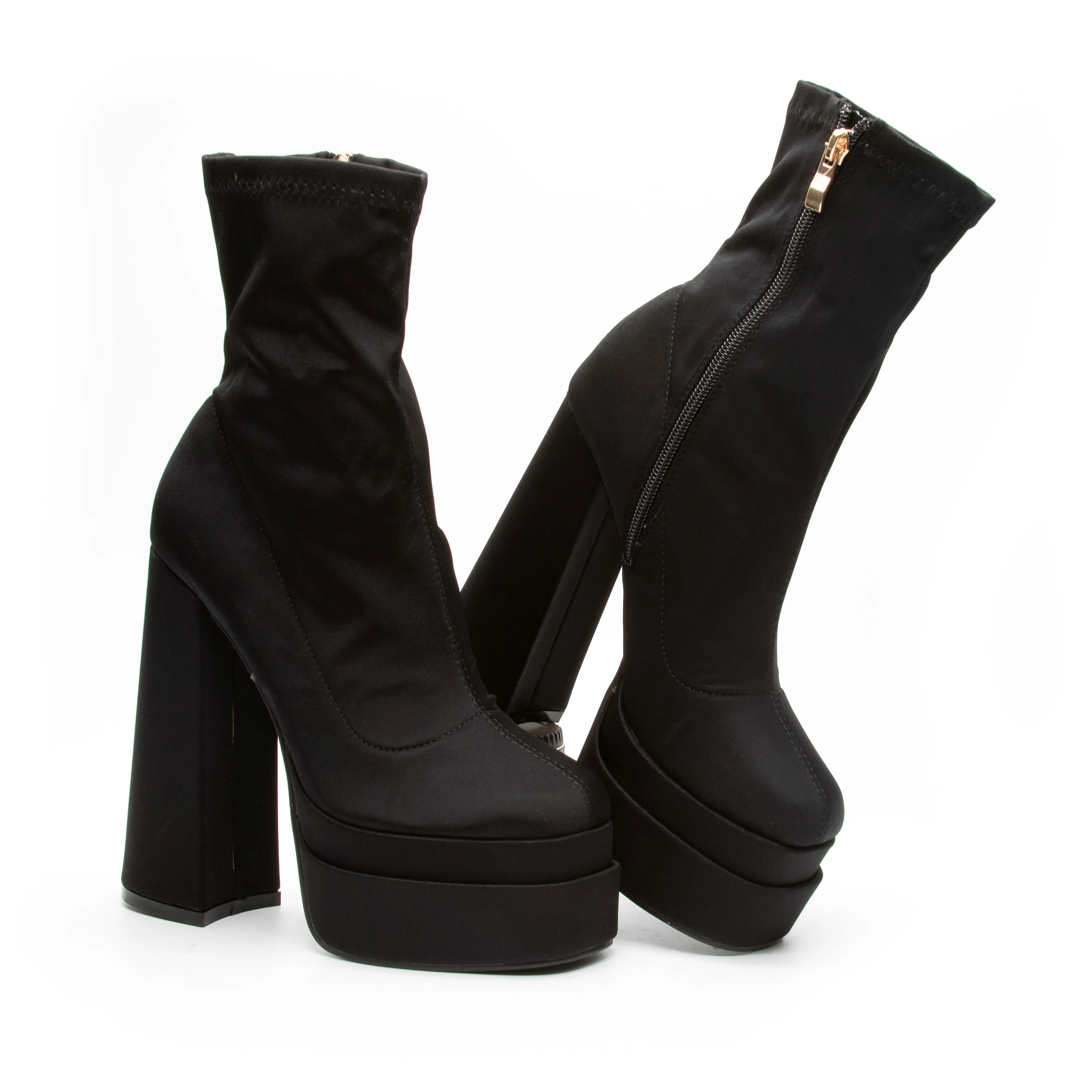 Chunky Platform Thick Heel Boots