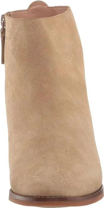 Cole Haan Holis Dark Latte Suede Buckle Detailed Pointed Toe Ankle Booties