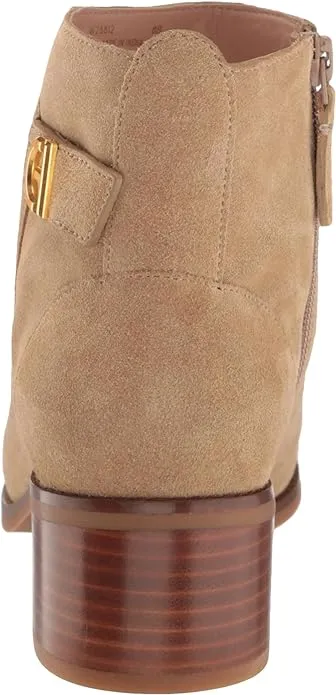 Cole Haan Holis Dark Latte Suede Buckle Detailed Pointed Toe Ankle Booties