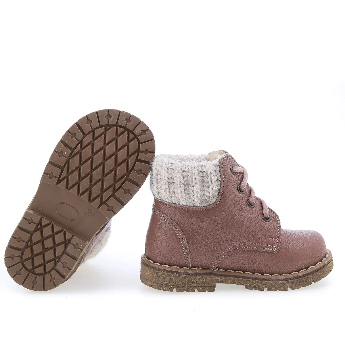 (EV2540A-10/ E2540A-10V) Emel winter shoes nude pink