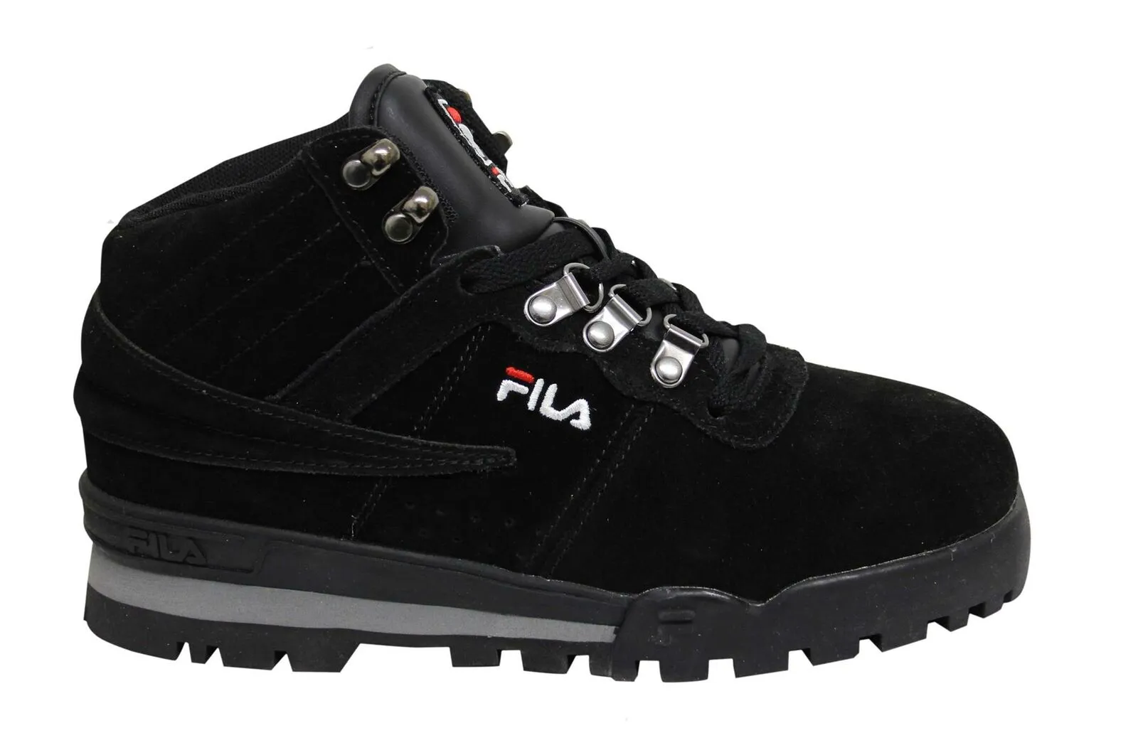 Fila Fitness Hiker Mid Lace Up Womens Boots Black Leather Hiking 1010435 25Y