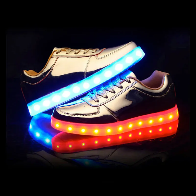 Flashez Gold LED Low Top Shoes