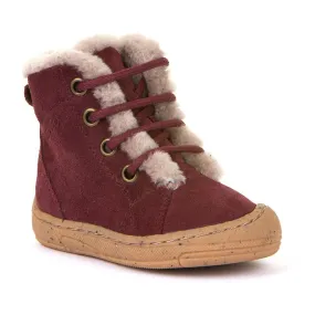 (G2110110-1/ G2110125-1) Children's Water-repellent Ankle Boots - MINI SUEDE - Bordeaux