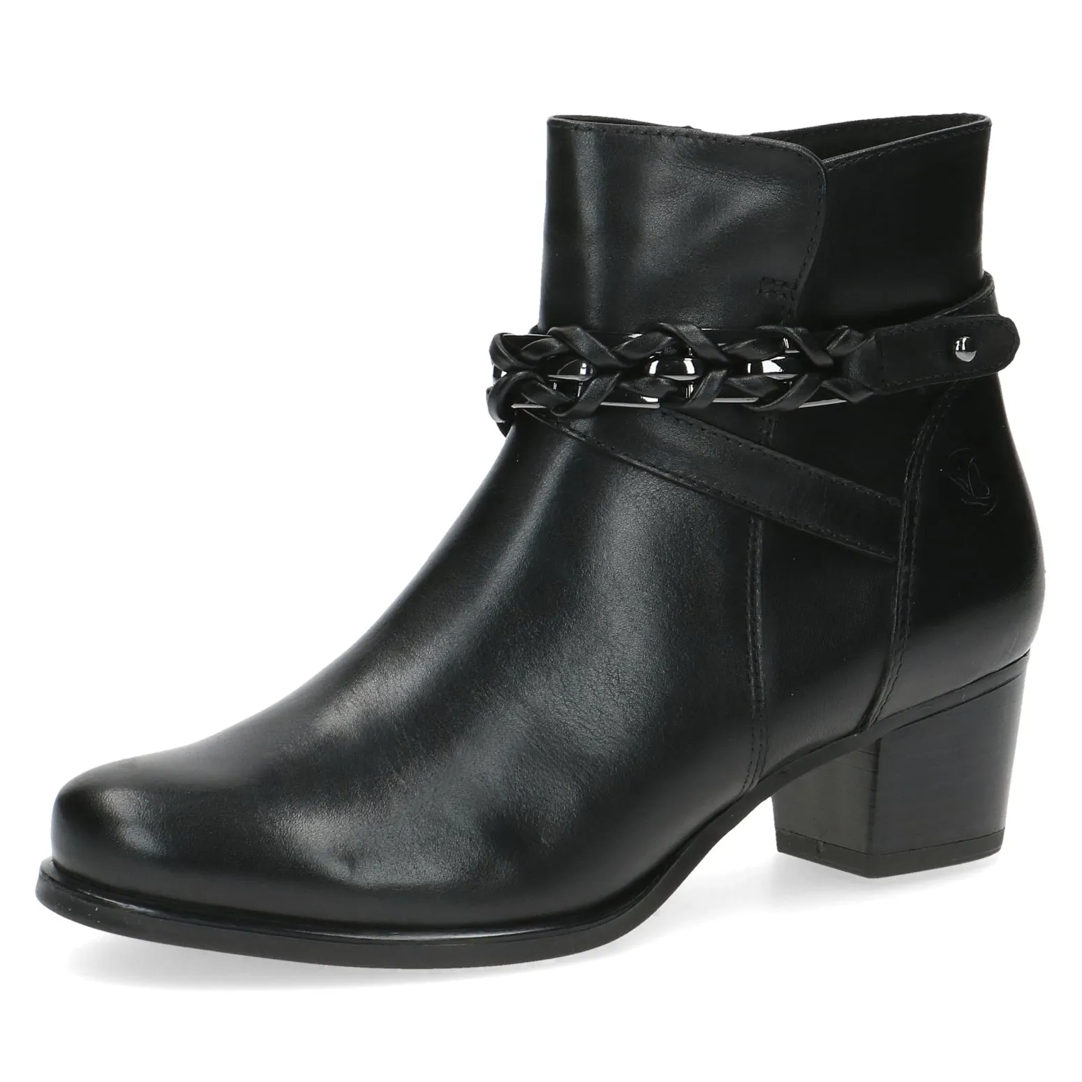 Ladies Caprice Boots Black Low Heel Leather 25336-41 022 sale