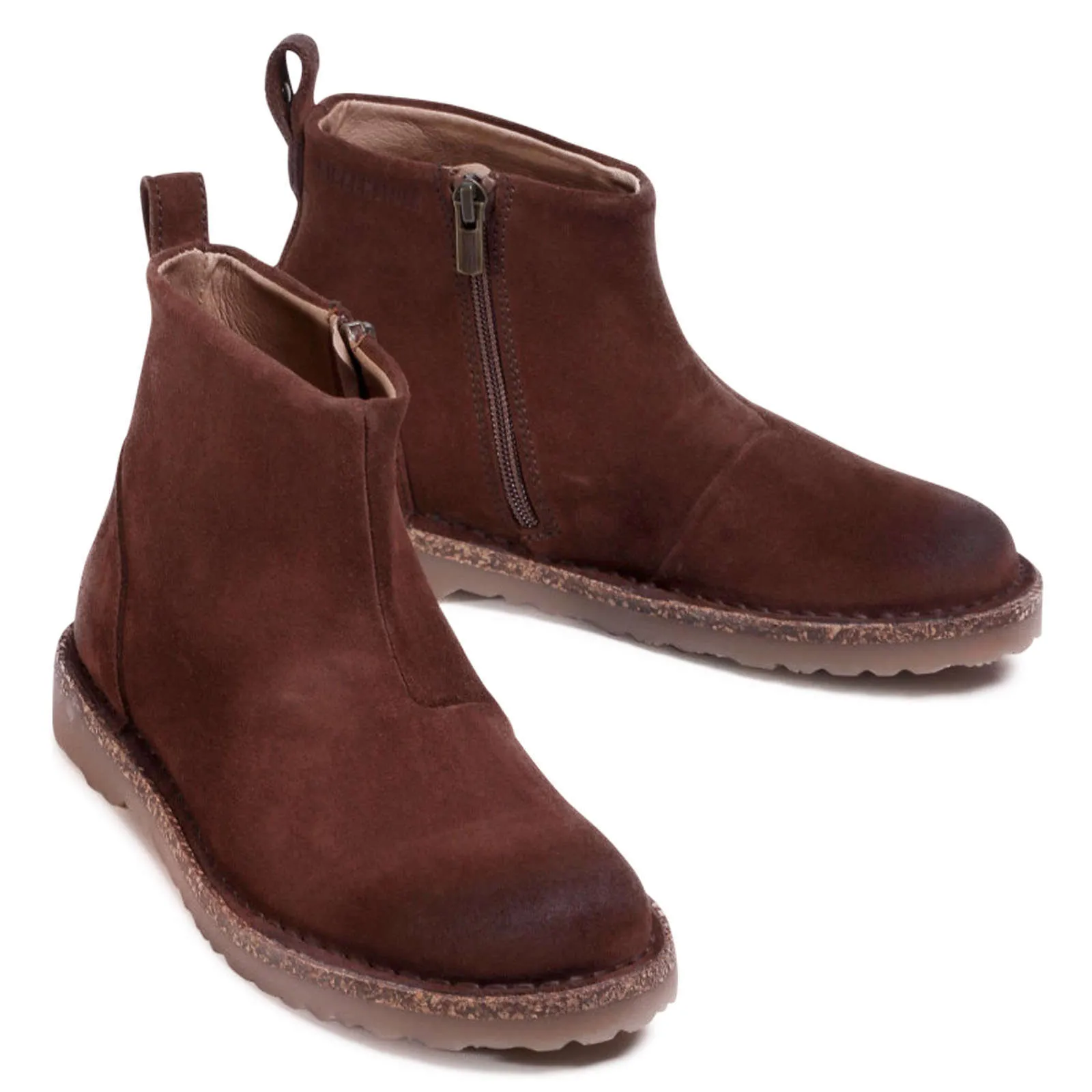 Melrose Suede Leather Unisex Slip-on Ankle Boots