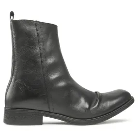 Melv797Fly Leather Unisex Zip Up Ankle Boots