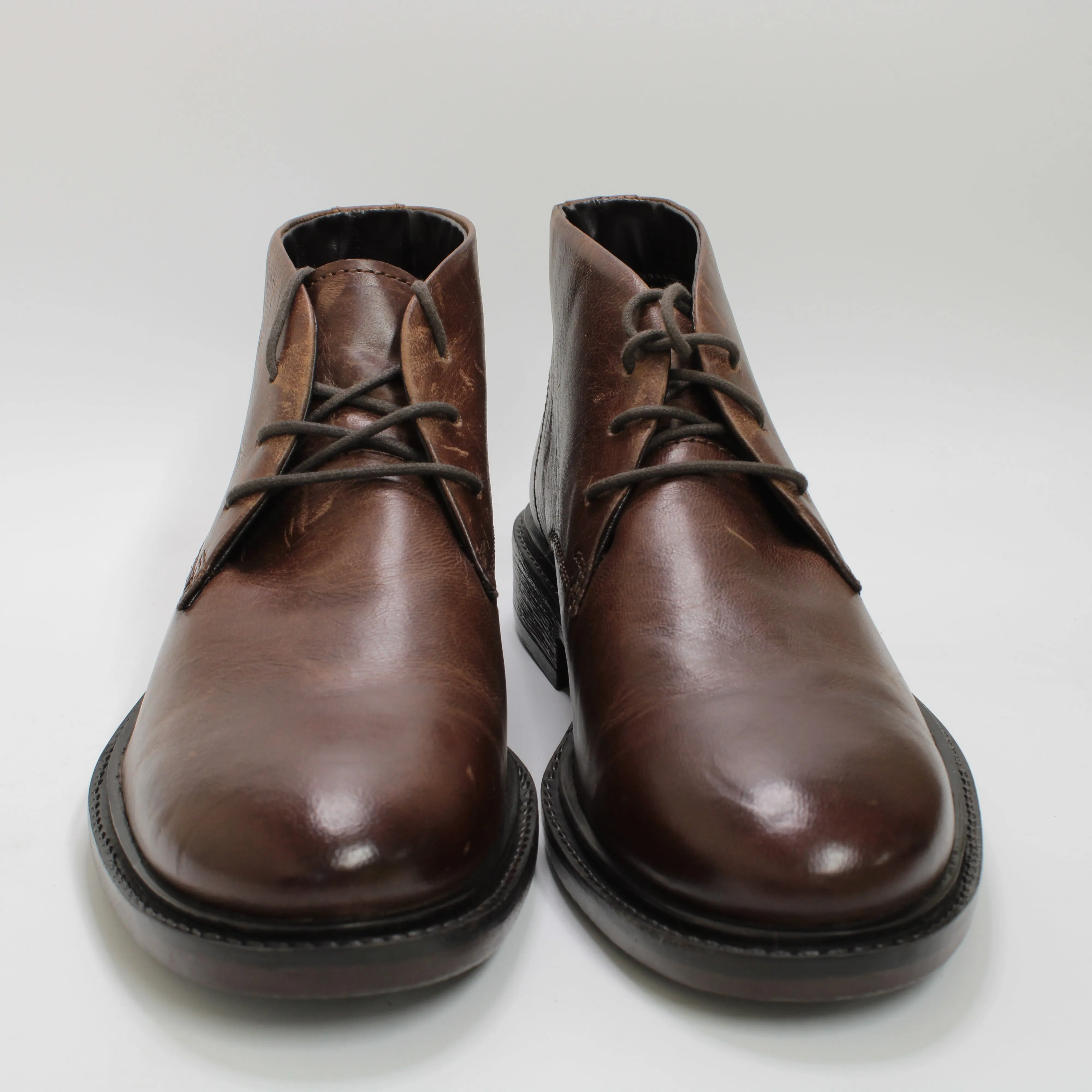 Mens Office Burlington Chukka Boots Brown Leather Uk Size 7