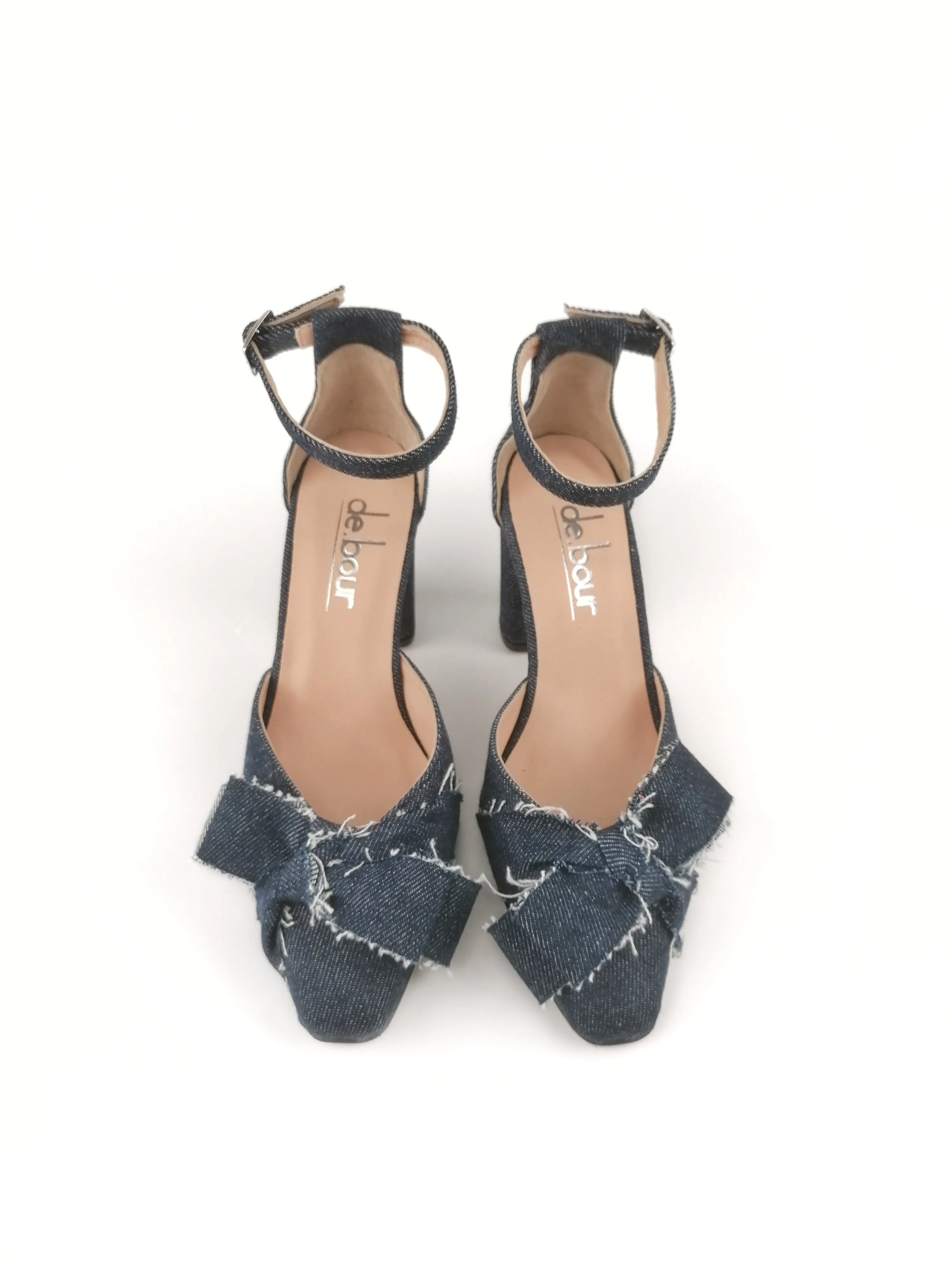 MOLLY DARK WASHED DENIM HEELS (8,5cm)