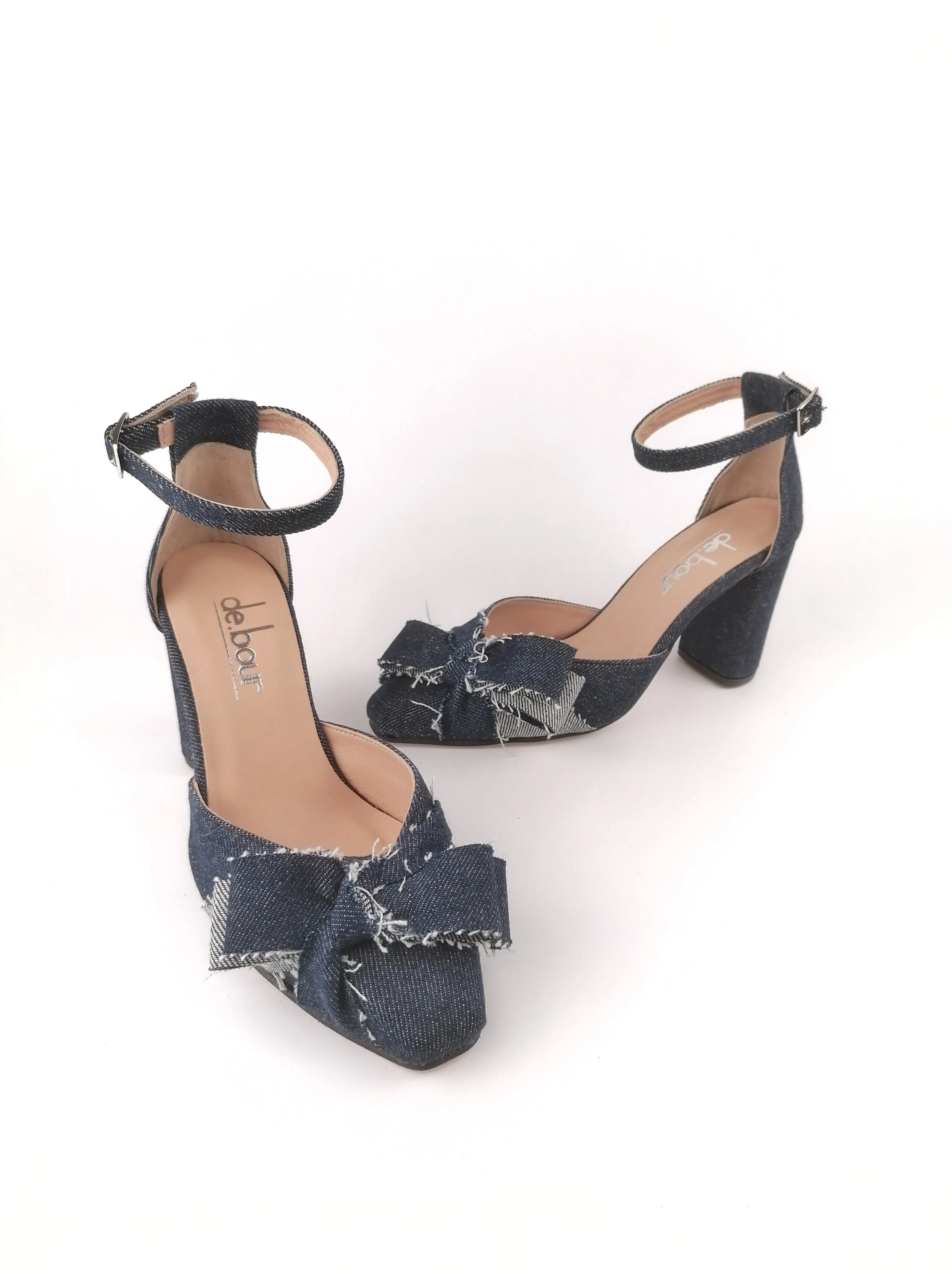 MOLLY DARK WASHED DENIM HEELS (8,5cm)