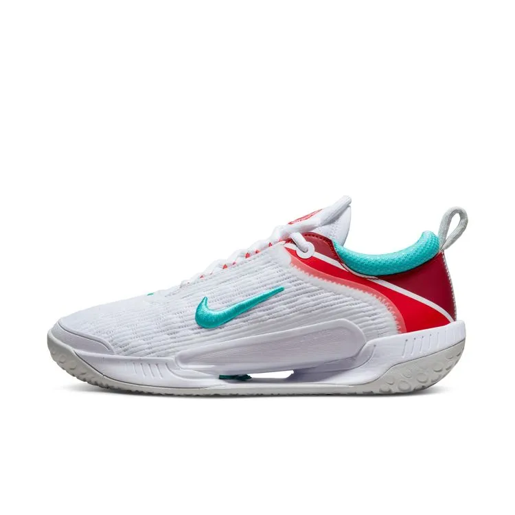 Nike Court Zoom NXT Tennis Shoes - White/Washed Teal/Light Silver