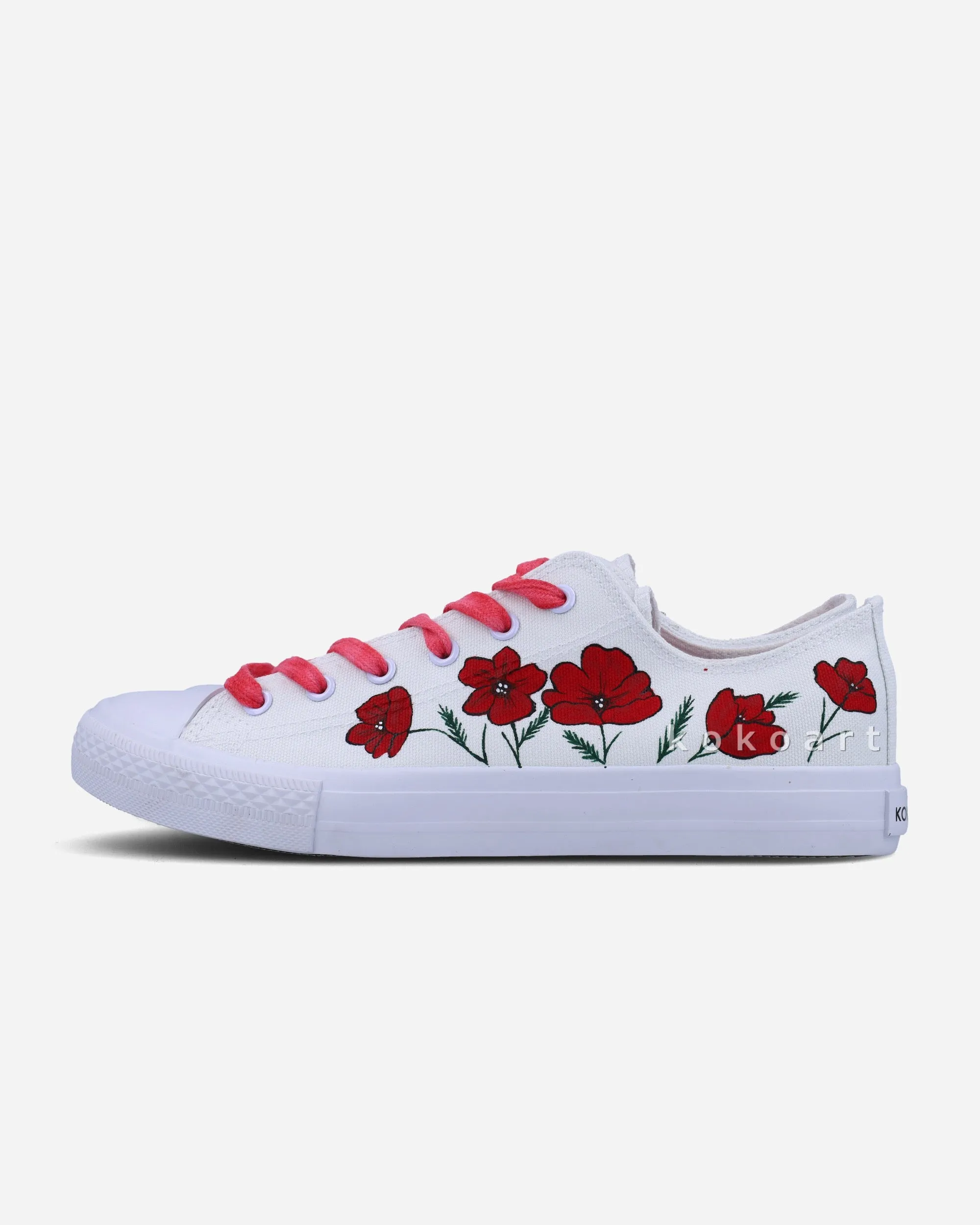 Poppies Hand Painted Shoes