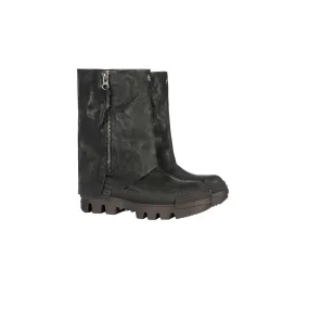 Short Boot Grattato Black