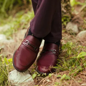 Smart & Sleek Loafers-Maroon