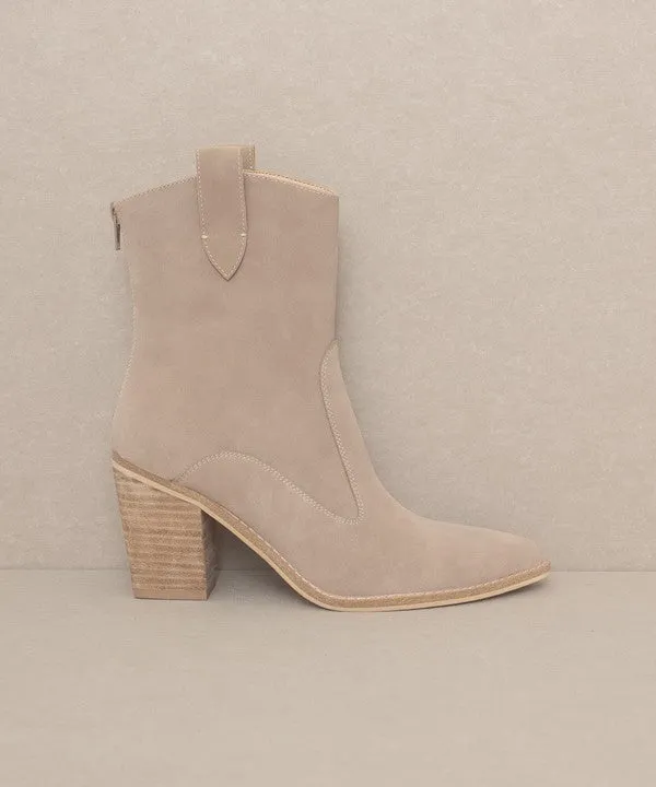 Suede Tara - Two Paneled Western Boots