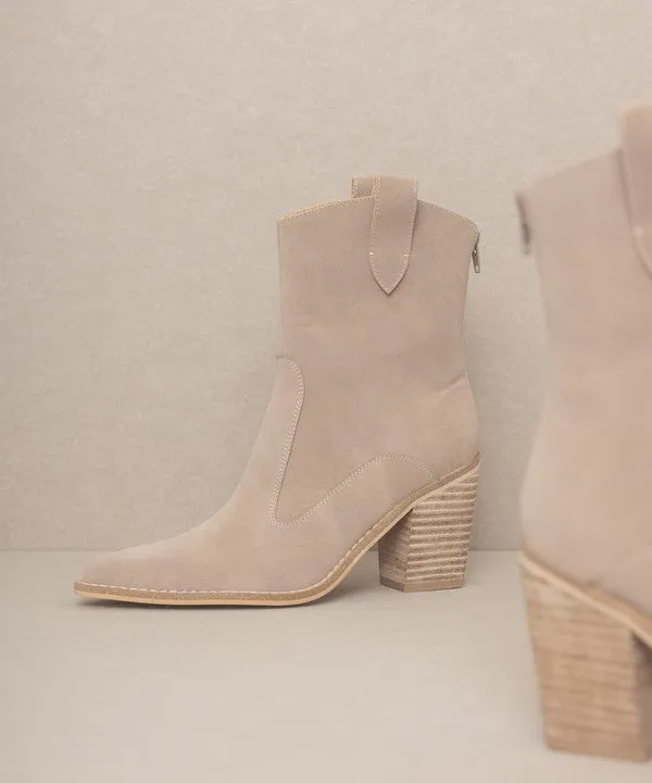 Suede Tara - Two Paneled Western Boots