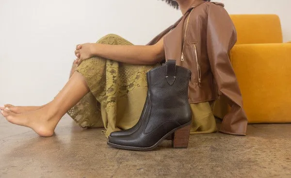 Suede Tara - Two Paneled Western Boots