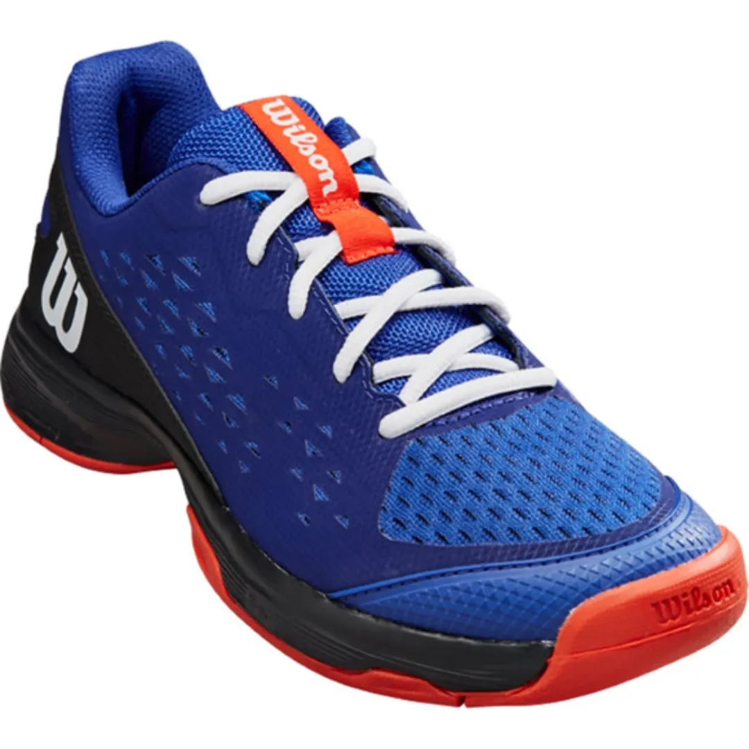 Wilson Rush Pro 4.0 Junior Tennis Shoes - Blue/Black/Orange