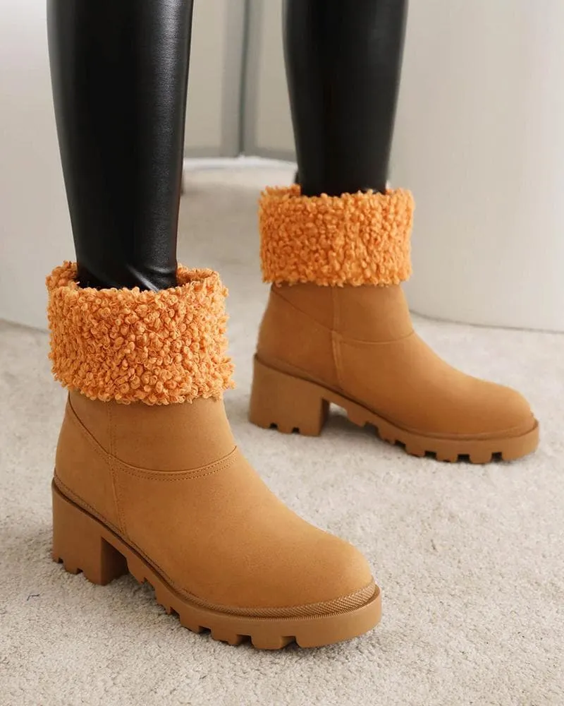 Women's Fashion Fleece Thermal Ankle Boots