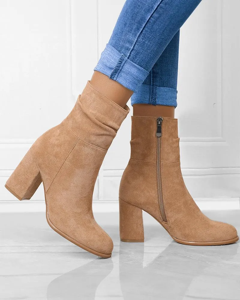 Zipper Ankle Boots